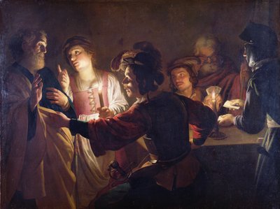 拒绝圣彼得，c.1620 作者 Gerrit van Honthorst