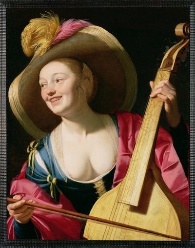 中提琴-达冈巴演奏者（另见 64635） 作者 Gerrit van Honthorst