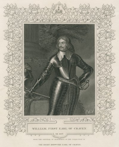 威廉克雷文，克雷文的第一伯爵，来自&39;洛奇的英国肖像&39;，1823年 作者 Gerrit van Honthorst