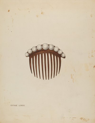 梳子，约1939年。 作者 格特鲁德·伦伯格
