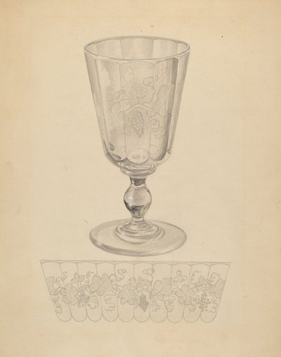 高脚杯，约1936年。 作者 格特鲁德·伦伯格