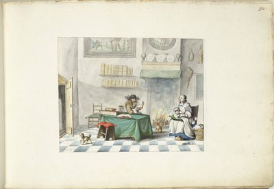 绅士为女士朗读 作者 Gesina ter Borch（艺术家签名）