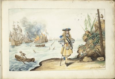 哈里奇附近海岸上的摩西 作者 Gesina ter Borch（艺术家签名）