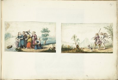摩西、托比亚斯和天使 作者 Gesina ter Borch（艺术家签名）