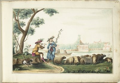 河边的田园风光 作者 Gesina ter Borch（艺术家签名）