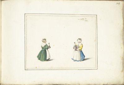 两个女孩和一个洋娃娃 作者 Gesina ter Borch