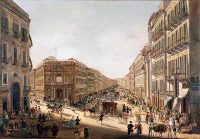 托莱多街景那不勒斯（那不勒斯托莱多街景） 贾辛托·吉甘特（Giacinto Gigante，1806-1876 年）绘画 那不勒斯圣马蒂诺国家博物馆 作者 贾辛托·吉甘特（Giacinto Gigante）
