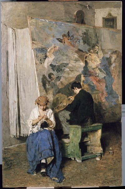 故意破坏（可怜的老！）（布面油画 作者 贾科莫·法夫雷托（Giacomo Favretto）