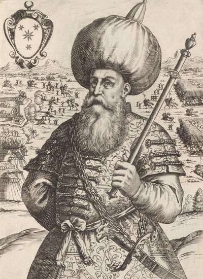 Sinan Bassa, Cap. Generale del Essercito di Maumet Impe. de Turchi, 1596. 作者 贾科莫·佛朗哥（Giacomo Franco）