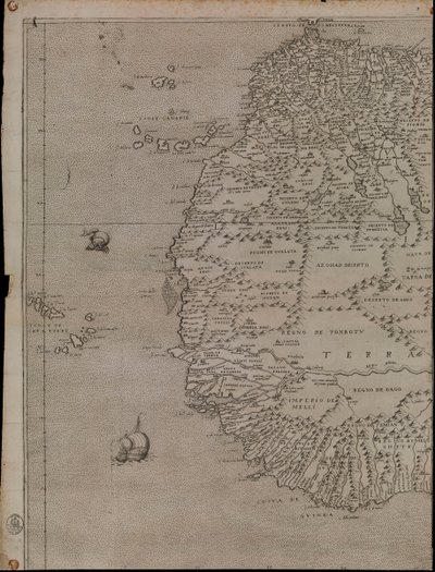 非洲地图 作者 贾科莫·加斯塔利（Giacomo Gastaldi）