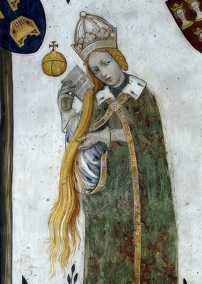 代表萨卢佐（Saluzzo）的玛格丽特及其同伴为历史和神话英雄和女英雄。细节：比阿特丽斯·维斯康蒂（Beatrice Visconti）饰艾蒂普（Aetiope），弗雷德里科斯一世（Fredericos I.）的配偶。1418-30 作者 贾科莫·雅克里奥