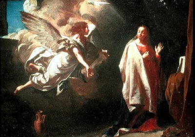 圣母领报》（布面油画） 作者 贾曼巴蒂斯塔（Giambattista Piazzetta）