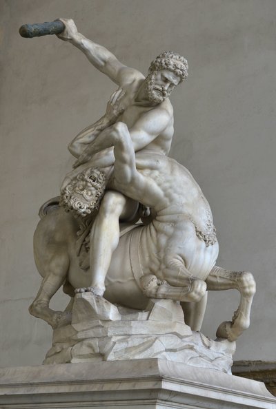 Hercules in the fight against the centaur Nessus 作者 （后）詹博洛尼亚