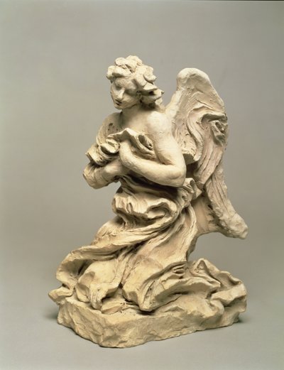 Kneeling Angel，c.1674-75（低烧粘土） 作者 吉安·洛伦佐·贝尼尼
