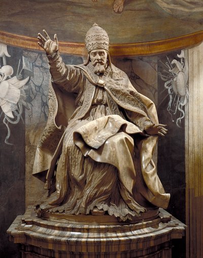 教皇乌尔班八世，由 Gian Lorenzo Bernini（1598-1680）和助手，大理石 作者 Gian Lorenzo Bernini
