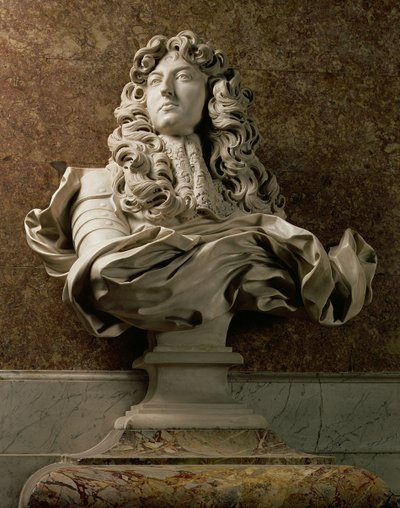 路易十四的肖像半身像（1638-1715），1665年，（大理石）（另见154787） 作者 Gian Lorenzo Bernini