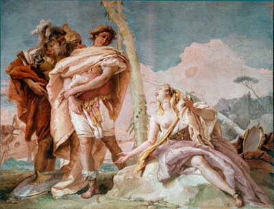 Renaud abandons Armide Illustration of a scene of Torquato Tasso