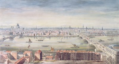 从圣保罗到海关的伦敦景观，1837年（纸上写着） 作者 基甸·叶茨