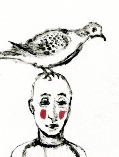 2017年归乡，（纸上油画） 作者 吉吉·萨德伯里