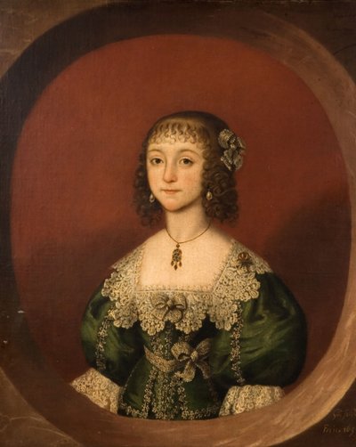 一个女孩的画像，1638年。 作者 Gilbert Jackson