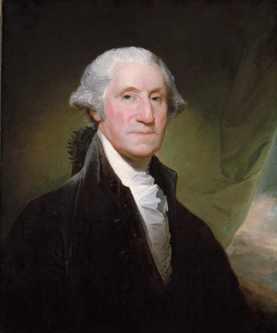 乔治·华盛顿（1732-99）（布面油画） 作者 吉尔伯特·斯图尔特（Gilbert Stuart）