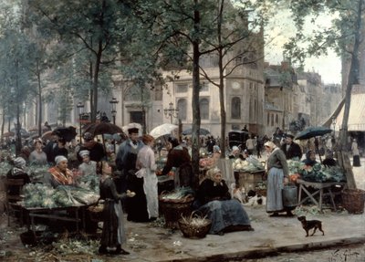 Les Halles，巴黎 "中央市场"，1880年 作者 吉尔伯特·维克多·加布里埃尔