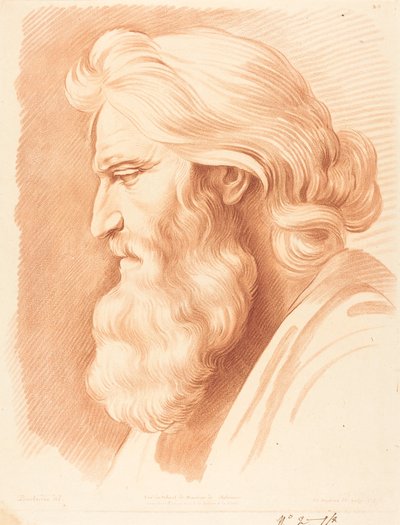 法师的头像 作者 Gilles Antoine Demarteau after Edme Bouchardon