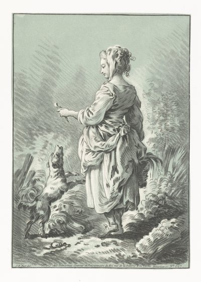 年轻女子与狗
年轻村妇 作者 让·巴蒂斯特·休特 (le vieux)
