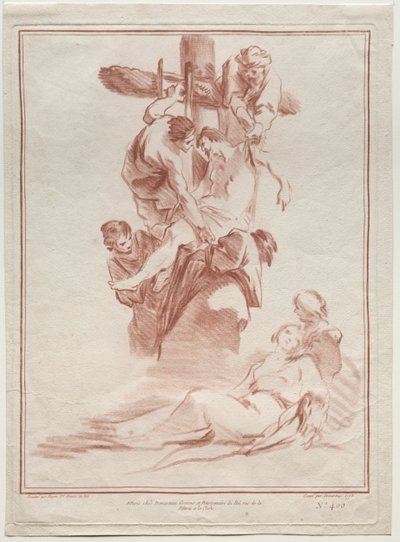 十字架的后裔，1773年。 作者 吉尔斯·德玛多（Gilles Demarteau）