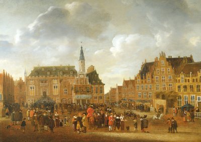 1648年，哈勒姆市政厅阳台宣布了明斯特和平条约 作者 吉利斯·罗姆布特