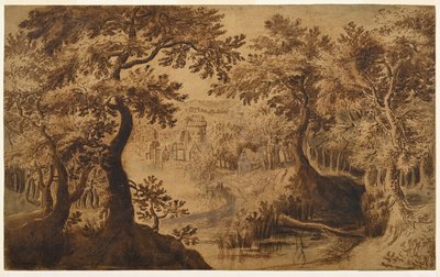 木质景观与远景 作者 Gillis van III (圈子) Coninxloo