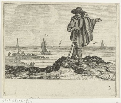 沙丘景观与步行者
Verscheyden Stranden en water gesichten gedaen by Jan Percelles（系列名称） 作者 Jan Porcellis（拒绝归属）
