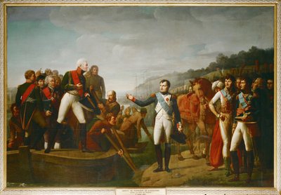 1807 年拿破仑一世和沙皇亚历山大一世在蒂尔西特的告别... 作者 乔亚基诺·朱塞佩·塞兰格利