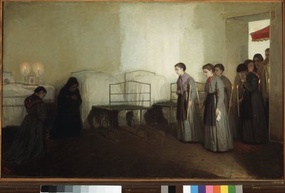 为垂死的孤儿举行圣体圣事 - 布面油画 作者 贾基诺·托马