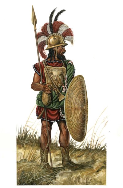 古罗马（太古时期，公元前 753-530 年）：战士武器、头盔、盾牌、矛的代表（公元前 8 世纪君主制时期） 作者 乔治·阿尔贝蒂尼