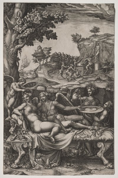 丘比特和普赛克（1574）。 作者 乔治·吉西（Giorgio Ghisi）