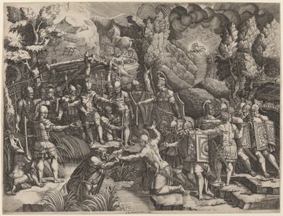 西农欺骗特洛伊人 作者 Giovanni Battista Scultori 之后的 Giorgio Ghisi