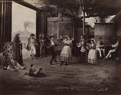 那不勒斯塔兰泰拉，约1870年。 作者 乔治·夏