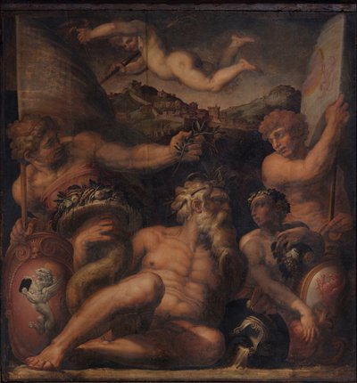 科尔托纳和蒙特普齐亚诺的寓言，1563-1565年 作者 乔治·瓦萨里（Giorgio Vasari）