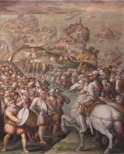 1568年至1570年捕获埃尔科勒港 作者 Giorgio Vasari
