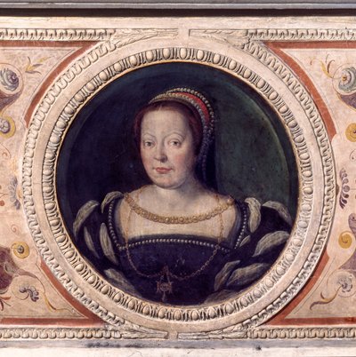 凯瑟琳·德·美第奇，约 1585 年（布面油画） 作者 乔治·瓦萨里（Giorgio Vasari）