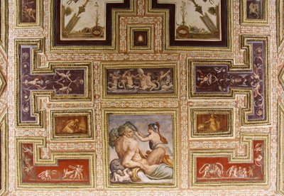 Ceres护理Triptolemus，Altoviti天花板的细节，1553壁画 作者 乔治·瓦萨里（Giorgio Vasari）