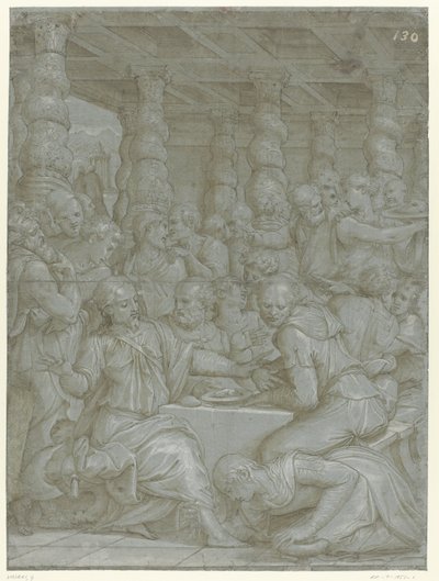 基督在法利赛人西门家中 作者 乔治·瓦萨里（Giorgio Vasari）
