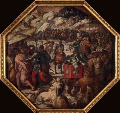 1563-1565年在Casentino击败威尼斯人 作者 Giorgio Vasari