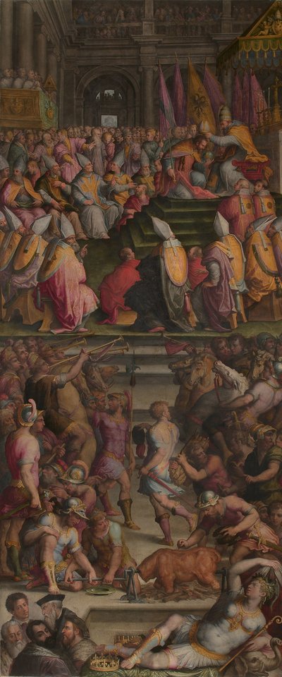 1556-1562年，教皇克莱门特七世在博洛尼亚加冕查理五世 作者 乔治·瓦萨里（Giorgio Vasari）
