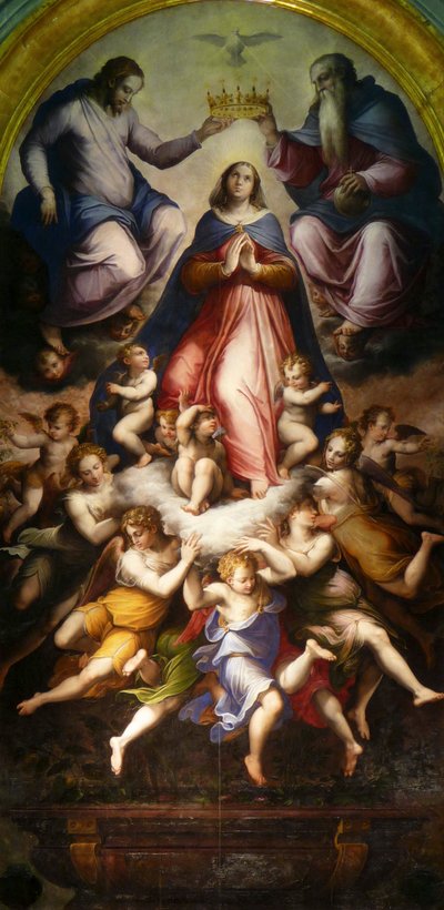 1571年的圣母加冕礼。 作者 乔治·瓦萨里（Giorgio Vasari）