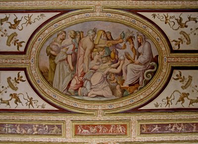 Ceres的神话，Altoviti天花板的细节，1553壁画 作者 乔治·瓦萨里（Giorgio Vasari）