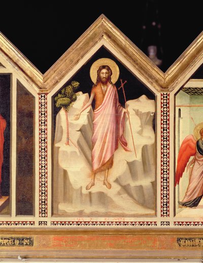 St. John the Baptist，来自St. Reparata Polyptych中间左侧面板，反向细节66558，另见66564-66568 作者 乔托迪邦多内