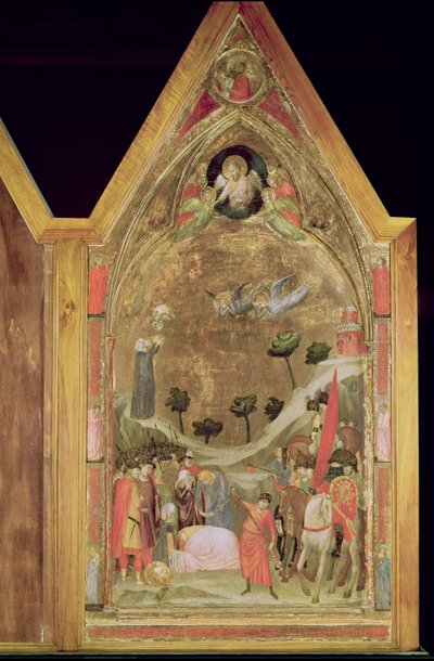 圣保罗的殉道，Stefaneschi Triptych的右手板，c.1320（面板上的蛋彩画） 作者 乔托迪邦多内