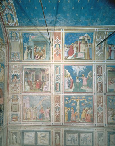 左侧壁画的视图，c.1303-05（修复后） 作者 乔托迪邦多内